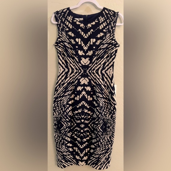 Maggy London size 4 black and tan sheath dress - Picture 1 of 11